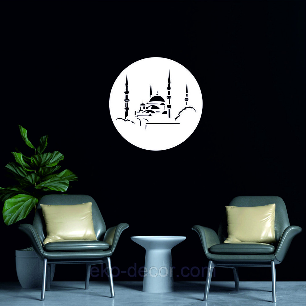 Декоративное настенное Панно «Ислам» Декор на стену 70*70 см, Белый Киев - изображение 4