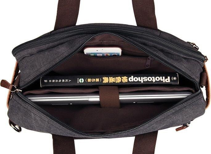 Сумка мужская Vintage 14480 трансформер Серая Киев - изображение 2