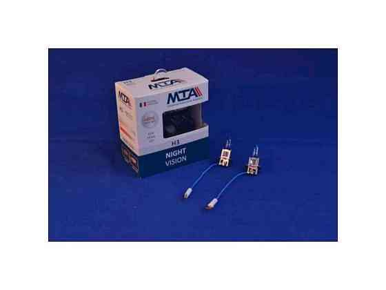 Автомобiльна лампа 12V H3 55W PK22S NIGHT VISION 80% (2шт) ТМ MTA Київ