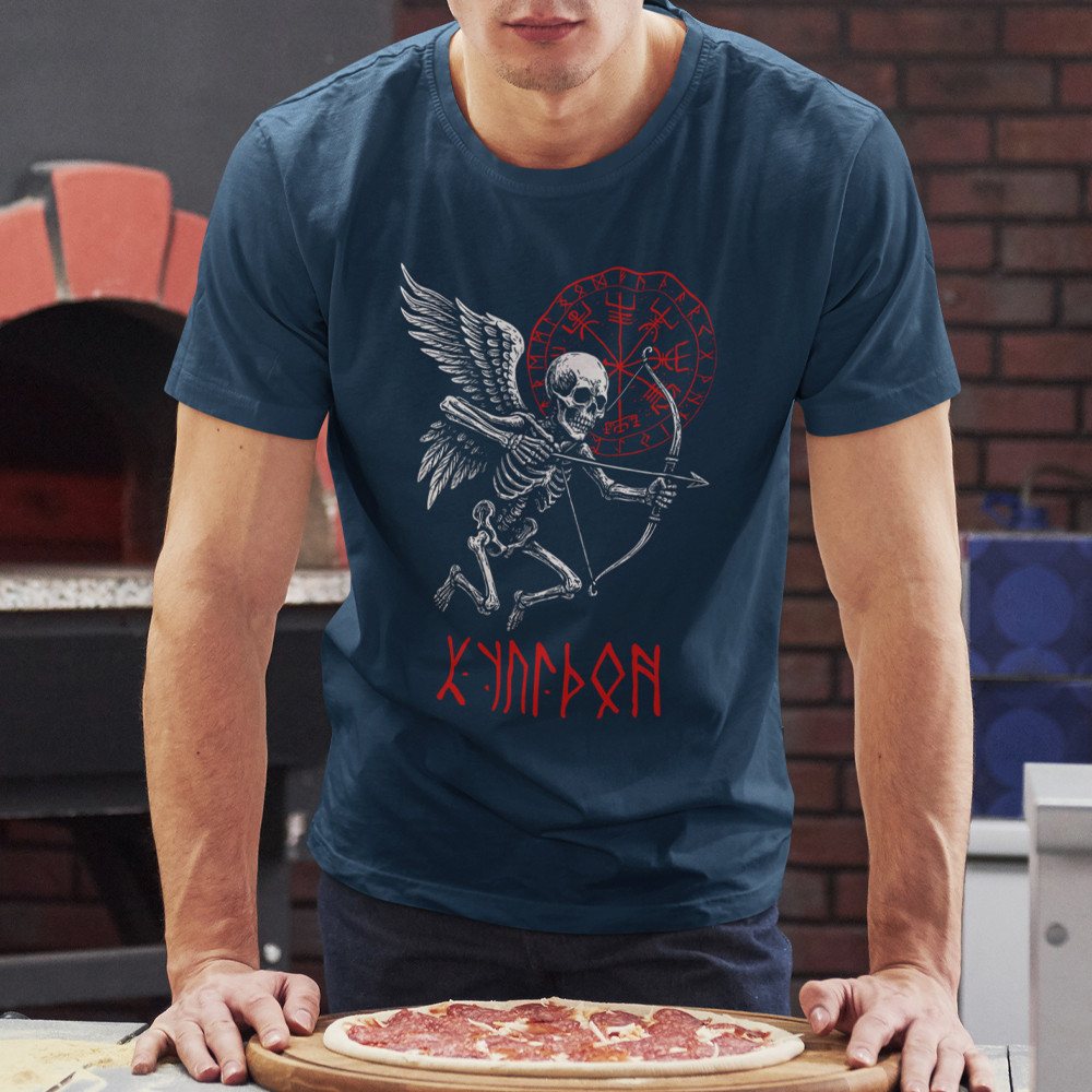 Футболка мужская "Купидон" для лета / Дизайнерская базовая футболка с украинским уникальным принтом Запорожье - изображение 3