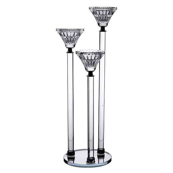 Декоративний скляний підсвічник на 3 свічки Київ