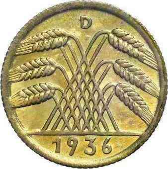 Германия 10 рейхспфеннигов 1936 D Полтава