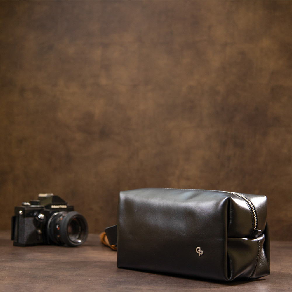 Мужской кожаный несессер GRANDE PELLE 11417 Черный Киев - изображение 8