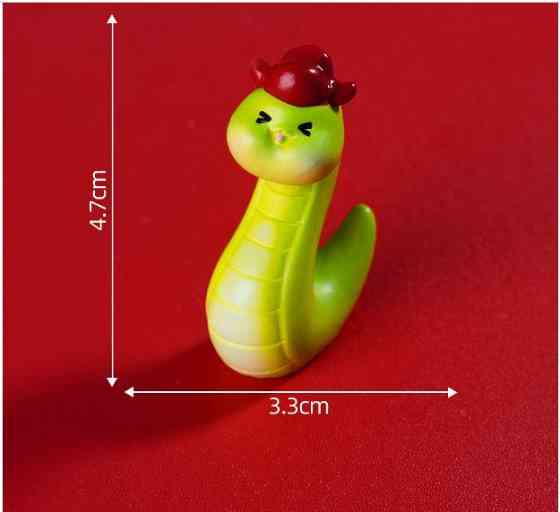 Фігурка Змія 2.8 х 3.8 см для мініатюри та виробів Змія біля шапці Одеса