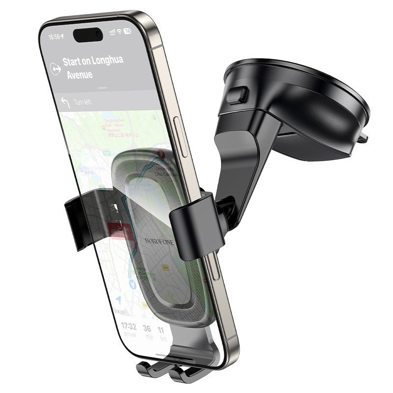 Автотримач для телефона BOROFONE BH130 Follower gravity car holder(center console) Black Одеса - фото 7