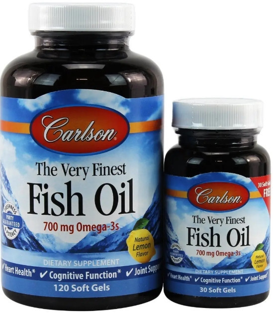 Риб'ячий жир Carlson Fish Oil 700 мг, 120 + 30 капс лимон Київ - фото 1