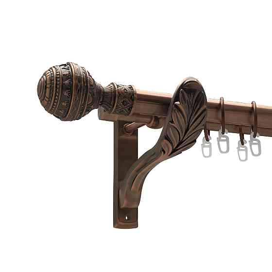 Карниз Orvit Арабеска металевий дворядний ретро Мідь 25\19 мм 200 см (00-00009861) Львів