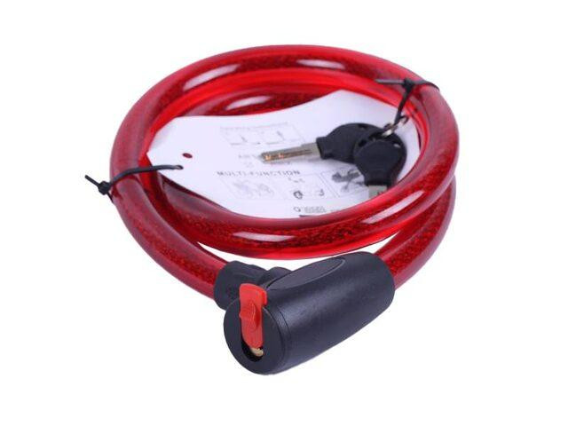 Замок прорипасований тросовий 22 мм*1200 мм (під ключ) ZX1242 Мукачево - фото 1