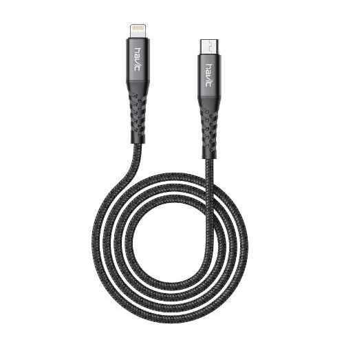 Кабель USB PD Lightning/Type-C Havit HV-CB6146 1м чорний Житомир