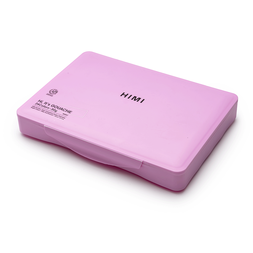 Набор гуашевых красок Jelly Cup 24×30мл розовый пластиковый пенал HIMI Киев - изображение 6