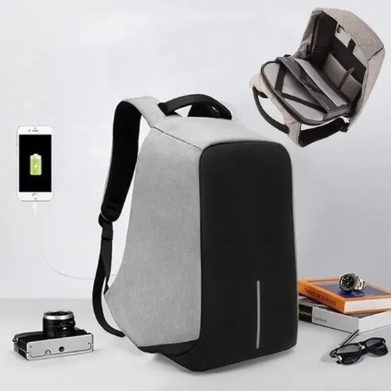 Городской рюкзак антивор под ноутбук 15,6" Бобби Bobby с USB Коломия