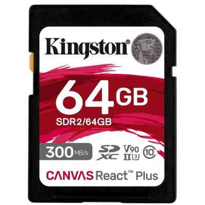 Карта пам&apos;яті Kingston 64GB class 10 UHS-II U3 Canvas React Plus (SDR2/64GB) Вінниця