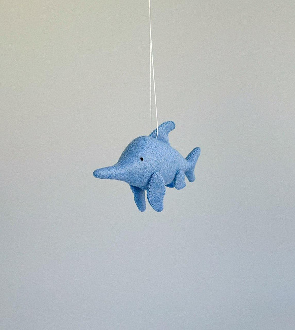 Мягкая фетровая игрушка динозавр ихтиозавр ручной работы – безопасная развивающая игрушка Киев - изображение 4