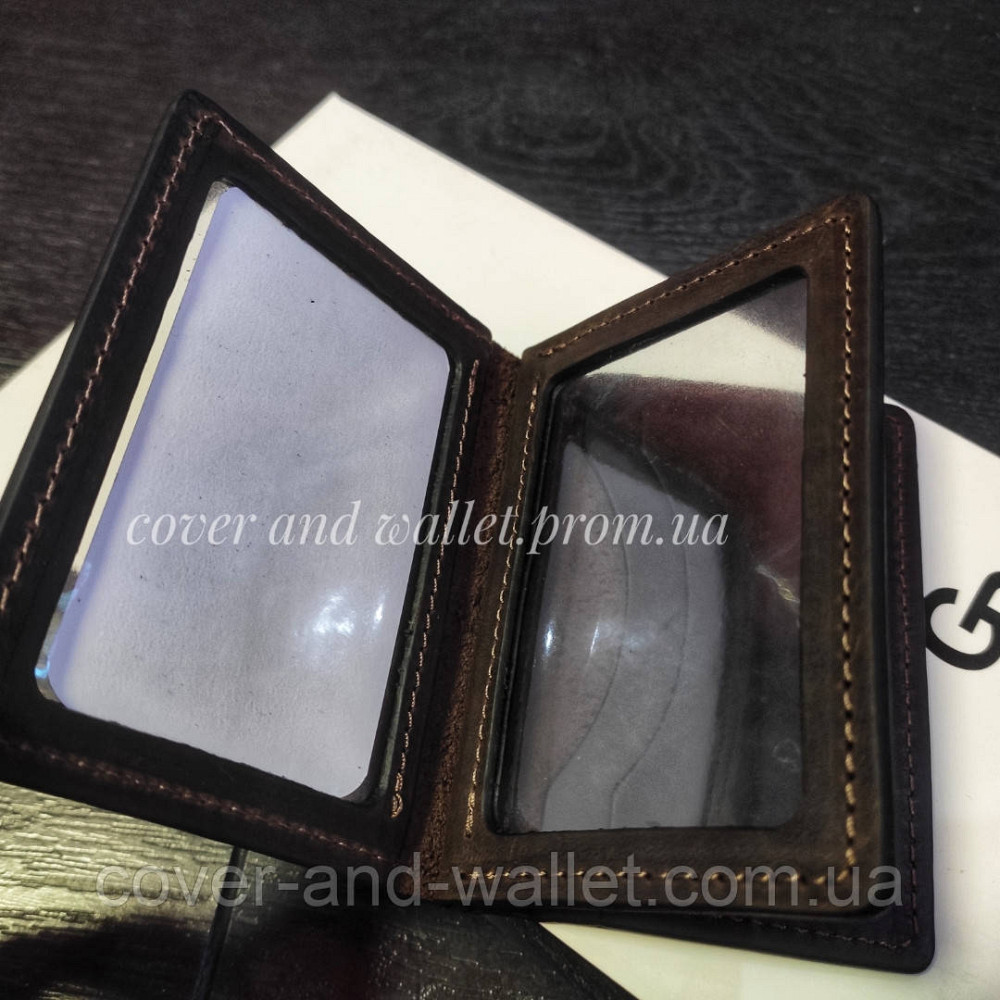 Кожаная обложка на ID паспорт и авто документы ручной работы Grande Pelle Киев - изображение 1