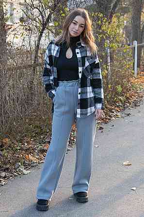 Жіночі штани, теплі тринитка начіс (кавовий, чорний, сірий), топ Київ