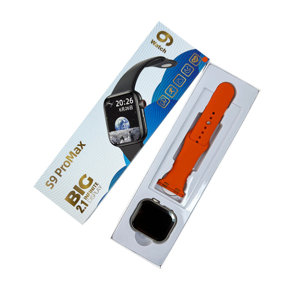 Смарт-годинник BIG S9 Pro Max 45mm. IP65. 230 mAh. Orange Киев - изображение 2