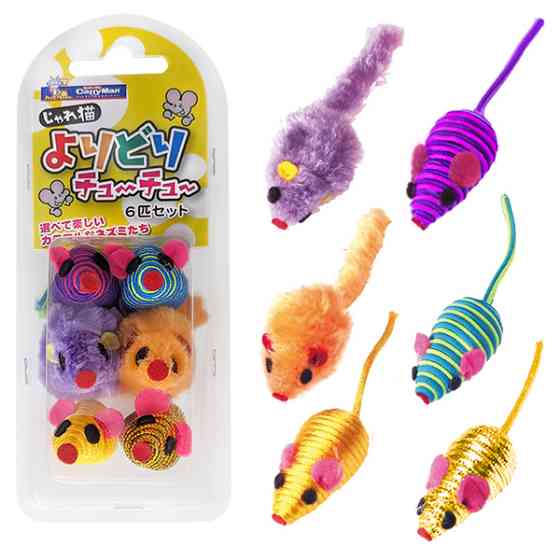 CattyMan Color Mouse КЭТТИМЕН ЦВЕТНЫЕ МЫШКИ игрушка для котов, набор 6шт. Киев
