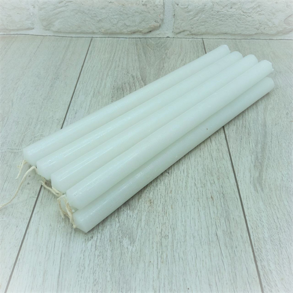 Свеча хозяйственная белая парафиновая 30×2 см — классическая длинная свеча для дома и дачи Харьков - изображение 1