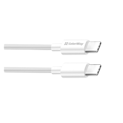 Кабель USB PD Type-C/Type-C ColorWay CW-CBPDCC055-WT 3,0A 60W 1м білий Житомир