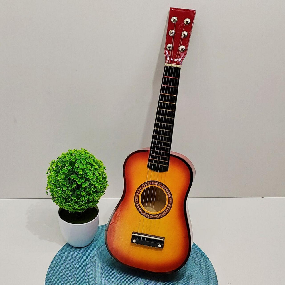 Гітара дерев'яна дитяча 6 струн 52см Помаранчева (M 1370) Чернігів - фото 1