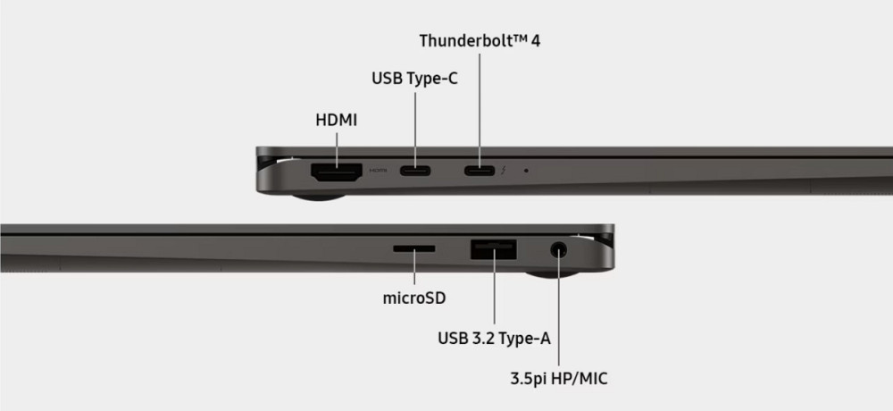 Ноутбук Samsung Galaxy Book3 360 NP750QFG Intel Core i7-1360P 16/512GB SSD графіт (непомітний нюанс скла дисплея) Миколаїв - фото 6