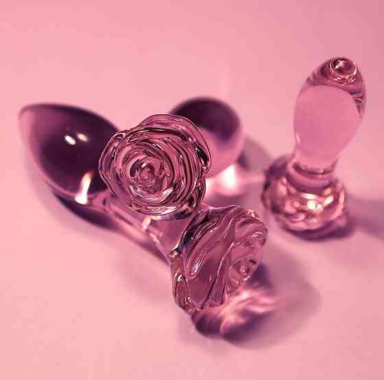 Набор анальных пробок DreamToys Glaze Glass Rosebud стеклянный, розовый, 3 шт. Sex Aura Киев