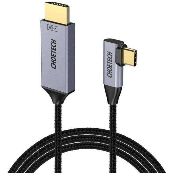 Кабель USB 3.1 Type-C M - HDMI M, 1.8m 4K@60Hz оплетення, L type Choetech (XCH-1803) Київ - фото 1