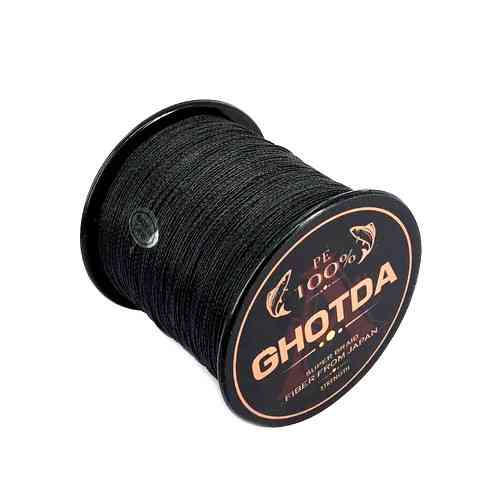 Шнур рибальський плетений 150м 4жили 0.13мм 5.4кг GHOTDA, шнур спінінговий чорний Київ