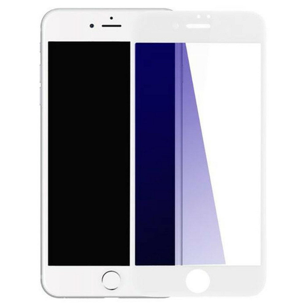Захисне скло Baseus 0.23mm Anti-break All-screen Arc-surface Anti-bluelight For iP7/iP8 Plus White Київ - фото 1