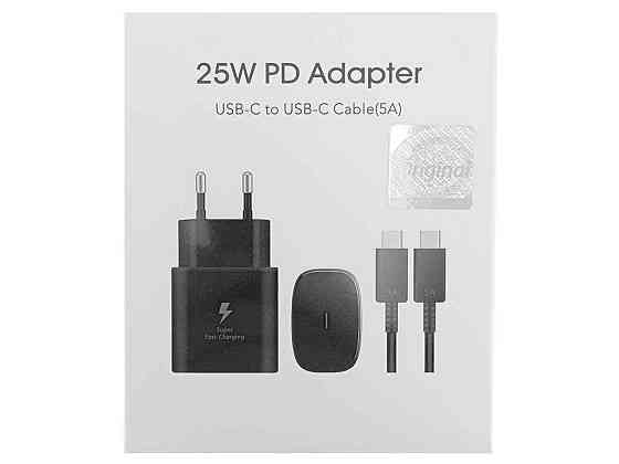 Сетевое зарядное устройство Type-C to Type-C 25W (cable 5A) ТМ Samsung Киев