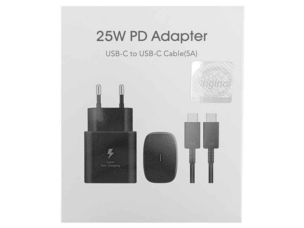 Мережевий зарядний пристрій Type-C to Type-C 25W (cable 5A) ТМ Samsung Київ - фото 1