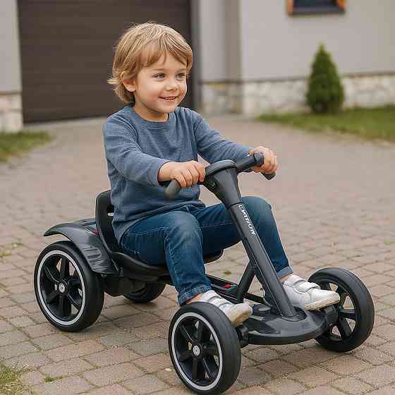 Электрокарт детский 6км/час, до 50кг, 86х54х48.5см, HL-B6, Черный / Электрический карт складной / Детский электромобиль Киев