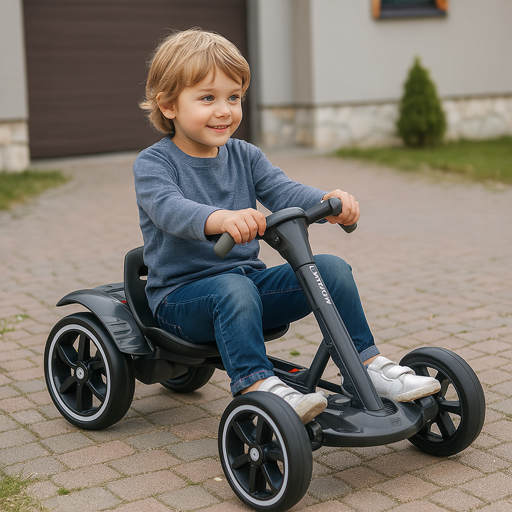 Электрокарт детский 6км/час, до 50кг, 86х54х48.5см, HL-B6, Черный / Электрический карт складной / Детский электромобиль Киев - изображение 2