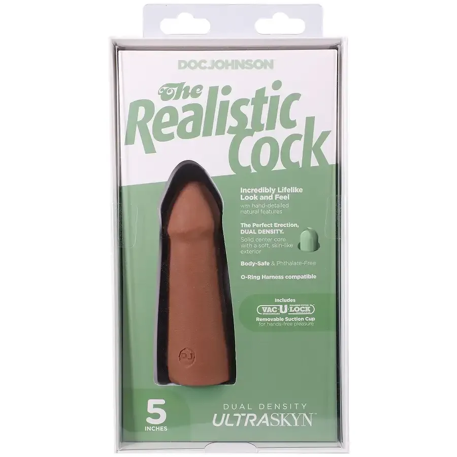 Фалоімітатор Doc Johnson The Realistic Cock ULTRASKYN - 5 Inch Caramel Львів - фото 9