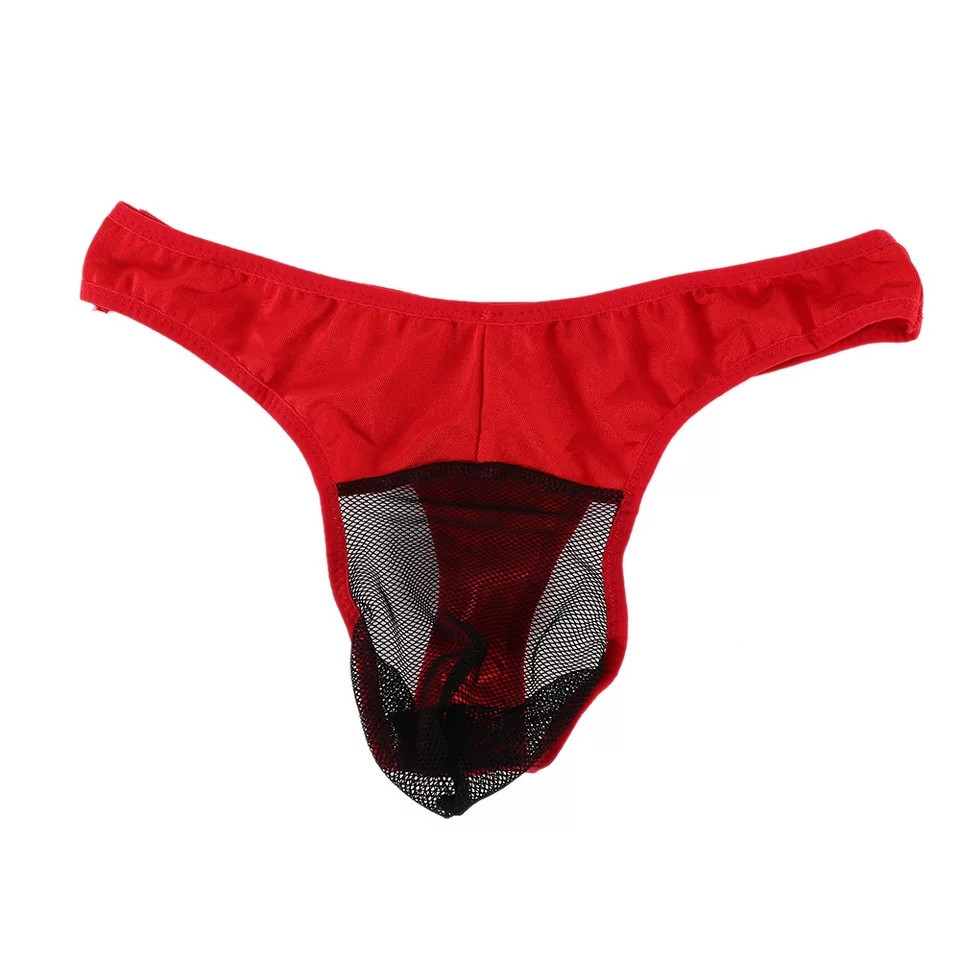 Мужские стринги з сеткой one size черно-красный Киев - изображение 1