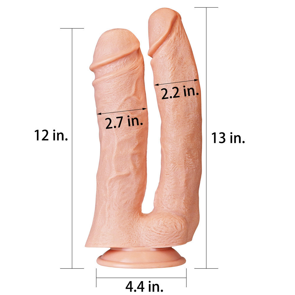 Двойной фаллоимитатор - King-Sized Realistic Mega Double Dildo 12