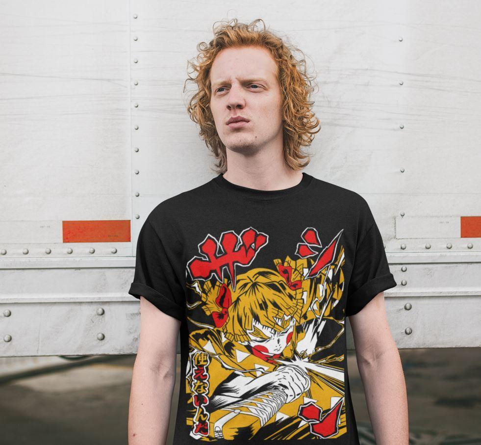 Футболка з аніме принтом Вбивця демонів оверсайз (S/M/L) Чорний AnimeJ1008 Дніпро - фото 4