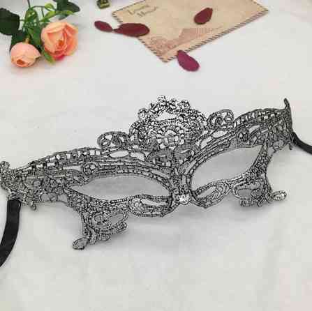 Маска для карнавала 30 на 8 см сріблястий Київ