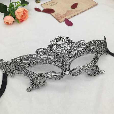 Маска для карнавала 30 на 8 см сріблястий Київ - фото 1