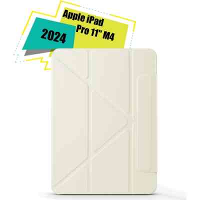 Чехол для планшета BeCover Ultra Slim Origami Magnetic Apple iPad Pro 11" M4 2024 Beige (712961) Винница