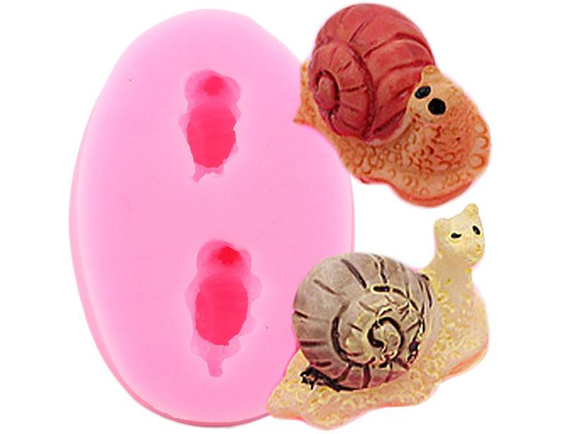 Молд силіконовий Равлики 54 на 36 мм рожевий Київ - фото 1