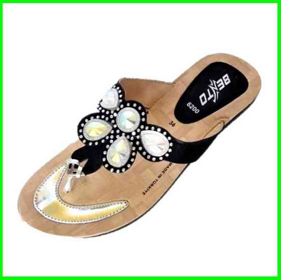 Женские Тапочки Шлёпанцы Сланцы Вьетнамки Чёрные (размеры: 36,37) Днепр