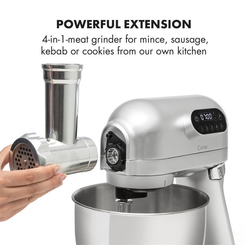 Набір стаціонарних міксерів Curve Plus 5 л 
            
                 М'ясорубка 4-в-1 
                 срібло (Німеччина, читати опис) Рівне - фото 8