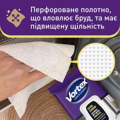 Салфетки для уборки Vortex Extra Strong Влажные Универсальные С клапаном 36 шт. (4823071662757) Винница