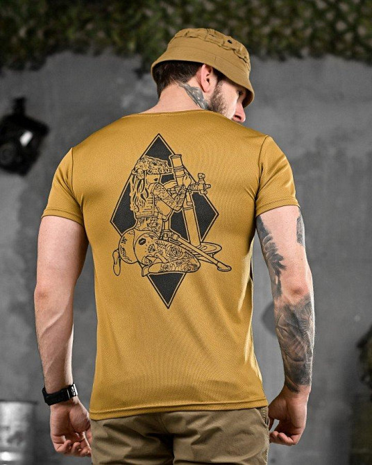 Тактична футболка потоотводящая медик кайот ВТ6571 Одеса - фото 1