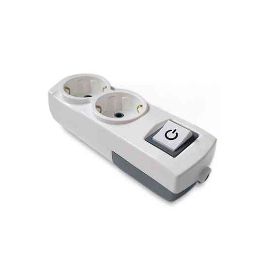 Колодка Sokol на 2 гнізда із заземленням та вимикачем Київ