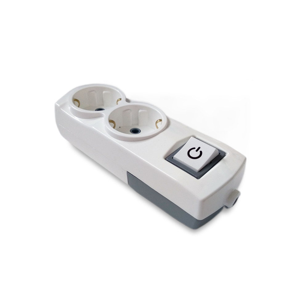 Колодка Sokol на 2 гнізда із заземленням та вимикачем Київ - фото 1