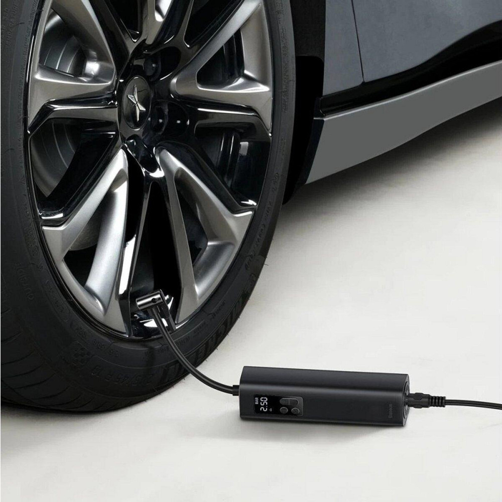 Автомобільний насос Baseus Super Mini Inflator Pump Black Ковель - изображение 8
