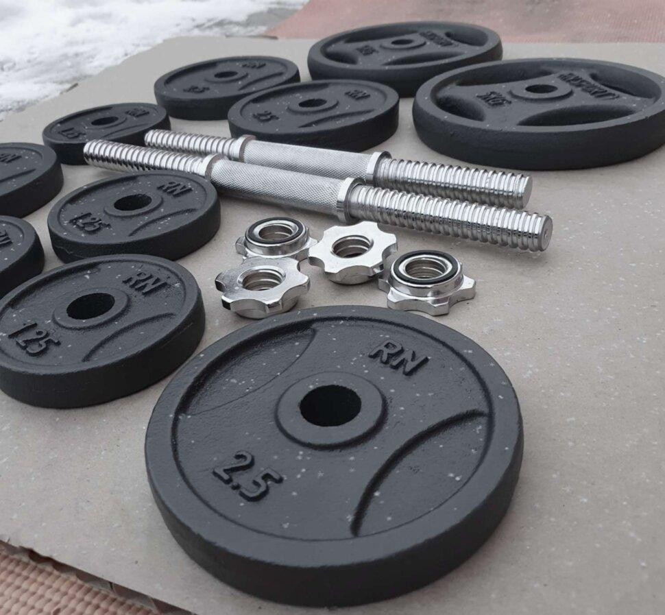 Гантелі чавунні набірні 2 по 13.5 кг Гантелі, гирі, штанги та диски металеві розбірні Київ - фото 7