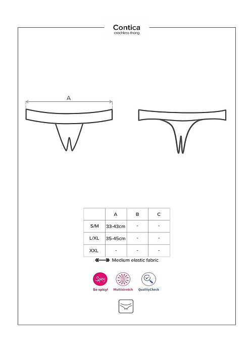 Кружевные танга с доступом Obsessive Contica crothchles thong S/M, черные Sex Aura Киев - изображение 7